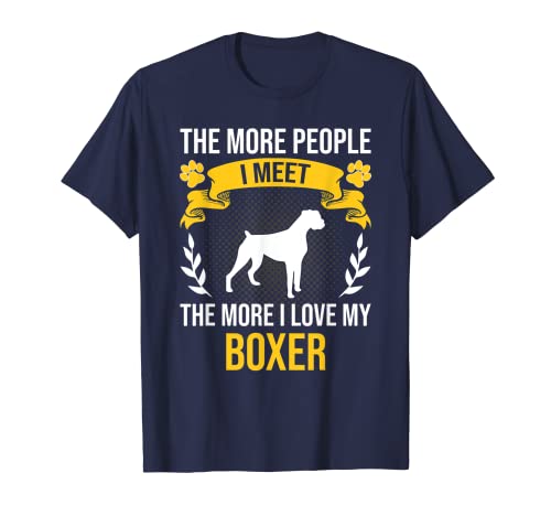 Más personas que conozco más Amo Boxer Dog Lover Camiseta
