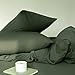 mixinni 3 Pieces Army Green Duvet Cover Sets Queen Size Dark Green Comforter Cover 100% Washed Cotton 1 Duvet Cover 2 Pillowcases Ultra Soft with Zipper Ties for Him and Her-Queen