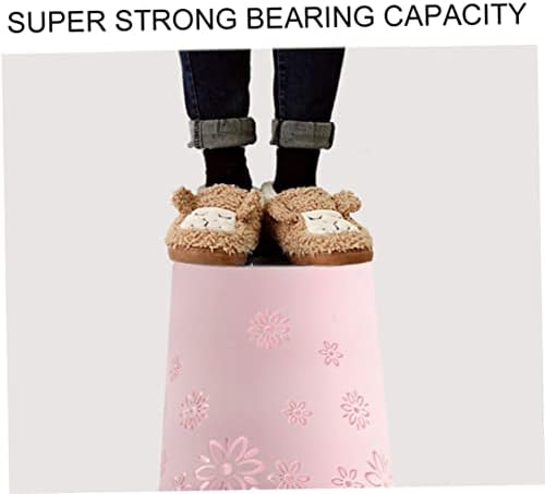 SMELEYOU Round Trash Can Plastic Hollow Waste Paper Bin Flower Lace Rubbish Basket for Office.