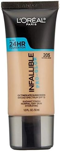 L'Oreal Paris Infallible Pro-Glow Foundation, Natural Beige, 1 fl. oz.