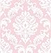NuWallpaper Wall Pops NU1397 Pink Ariel Peel and Stick Peel & Stick Wallpaper