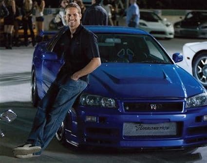 Amazon ブロマイド写真 ワイルド スピードmax ポール ウォーカー 青いnissan Skyline Gt R R34とブライアン アイドル 芸能人グッズ 通販