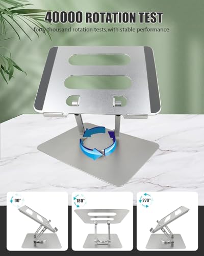 Base para portátil Vortex D086-plata rotativa 360 grados miniatura 4