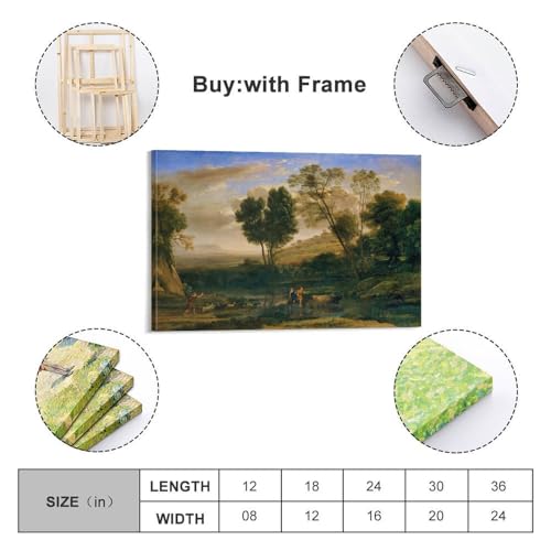 Poster de Claude Lorrain 1646-47 impression sur toile 30x45cm
