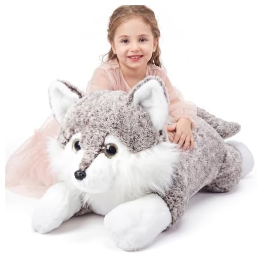 IKASA Giant Plush Wolf Toy