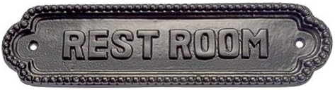 Adonai Hardware Rest Room Brass Door Sign (Antique Copper)