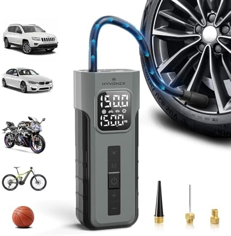 HYVOHEX Tire Inflator Portable Air Compressor, 1 Min Fast Inflati...