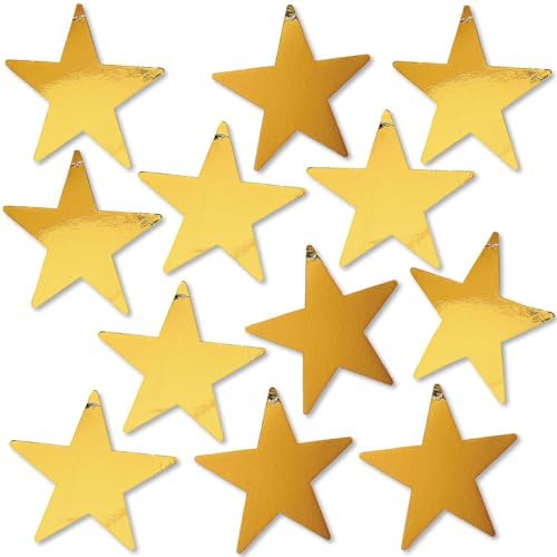 Fun Express 9" Gold Cardboard Star Decoration (12pc) for Party - Party Decor - Wall Decor - Cutouts - Party - VBS 2026 Vacation Bible School Supplies/Decor - 12 Pieces image 4