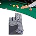 Aymzbd Billiard Glove 5 Open Fingers Billiards Glove Pool Cue Gloves Nylon Mesh for Left Hand, Men Women, Gray