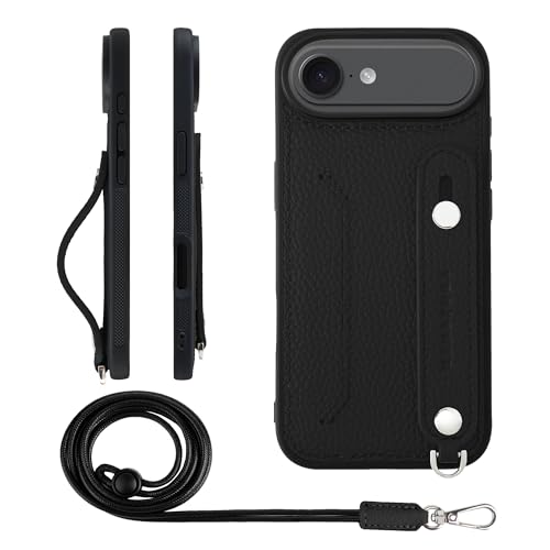 HANATORA for iPhone 17Air �P�[�X �{�v �ϏՌ� �w�ʃx���g �X�g���b�v�����O �X�}�z�P�[�X �X�}�z �X�^���h�@�\ �l�b�N�X�g���b�v �t�� �J�[�h�|�P�b�g �V�������N���U�[ �M�t�g �u���b�N CGHGZ-17Air-Black