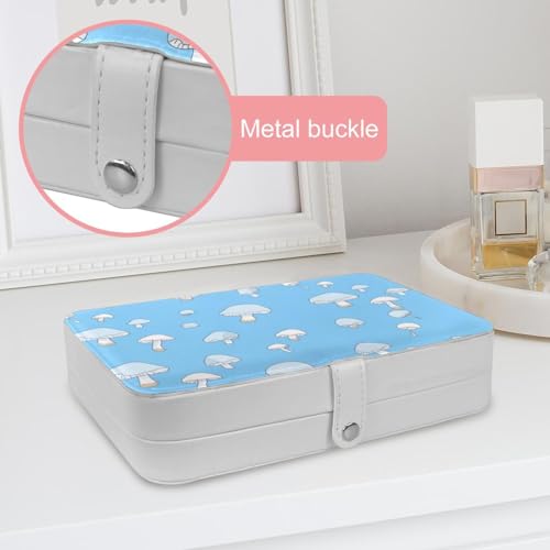 Boîte à bijoux pour boucles d'oreilles et bracelets avec miroir intégré - 7