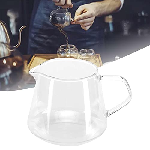 Glass Coffee Pot Server, Clear Manual Pour Over Coffee Server Teapot Coffee Carafe for Tea Coffee Water (400ml)