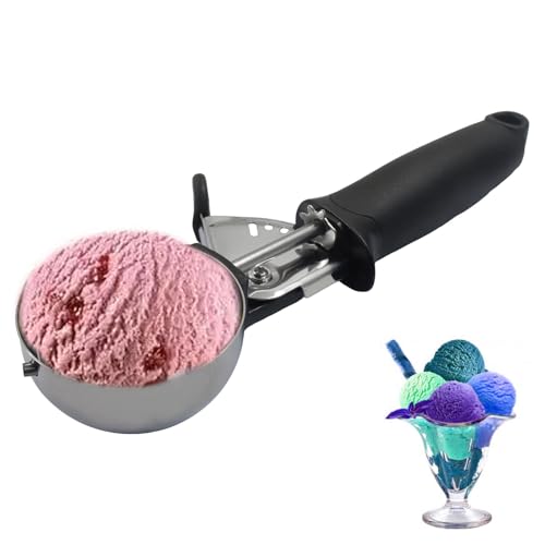 Seimneire 1pc Pink 3.27oz Stainless Steel Ice Cream Scoop