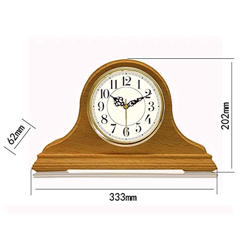 Reloj de mesa clásico de madera con segundero silencioso retro 3
