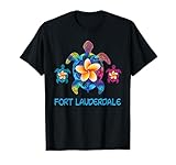 Fort Lauderdale 2025 Tie Dye Sea Turtle Plumeria Shirt for Girls trip, family, couples, boyfriend, girlfriend, just married couples...Florida Shirt Family Vacation Matching Group design will make a great outfit ,great memory of your vacation in A coo...