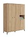 Miroytengo Armario ropero 4 Puertas 1 Hueco Clim habitacion Matrimonio vestidor Estilo...