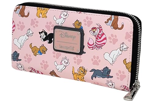 Loungefly Disney Cats Wallet Zip Around Clutch Faux Leather3