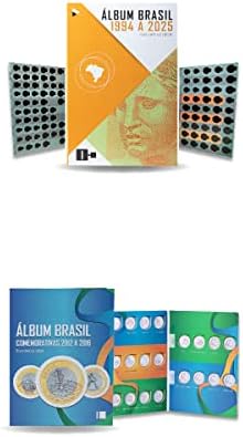 2 Álbuns para moedas Coleção 1994 A 2025 Real Com Comemorativas