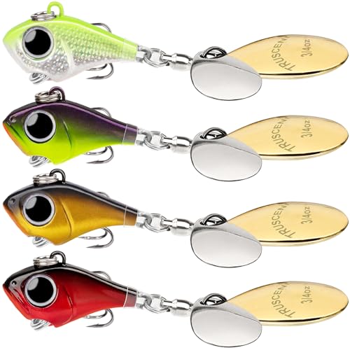 TRUSCEND Vibespinner Fishing Lures with BKK Hooks, 4 Actions