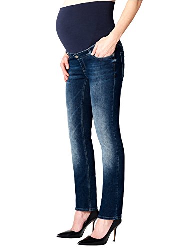 Esprit Maternity Pants Denim OTB Straight Jeans, Blu (Darkwash 910), W34 Donna