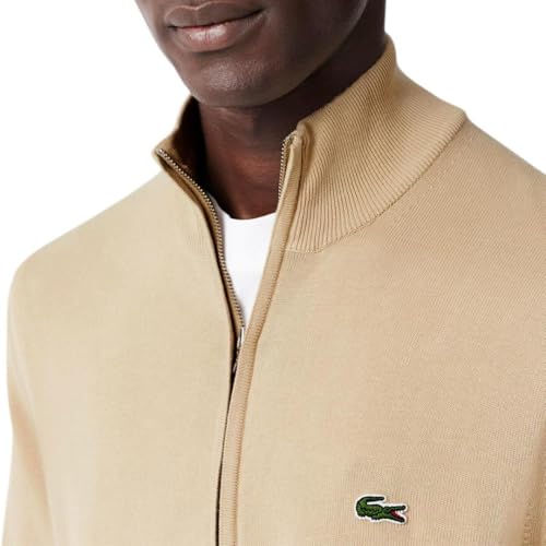 Lacoste Men's Zip-up High-Neck Cotton Sweater2
