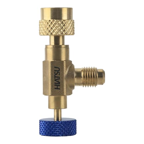 Hiatsu Schrader Core Depressor Valve 1/4 x 5/16 SAE Heavy-Duty Brass HVAC Tool Prevents Refrigerant Loss for Air Conditioning & Refrigeration Systems