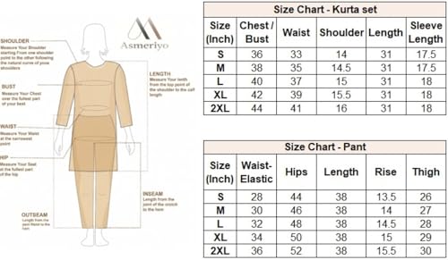 Image of Asmeriyo Women Embroidery Co Ord Set with Side Pocket | Women 2 Pic Kurta Set I Fancy Kurta Set | Stylish Kurti Outfit | Co-Ordination Wear | Festive and Casual wear (211-C-D-19-02)