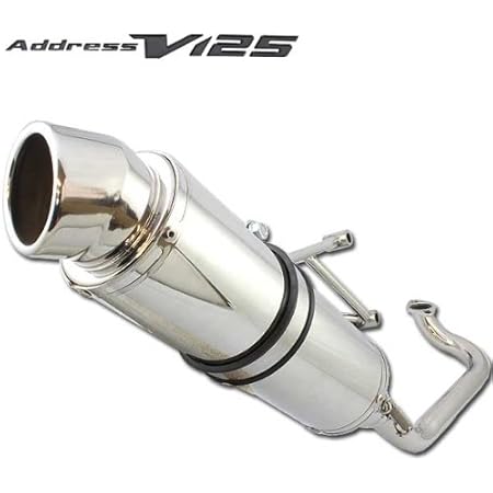 Amazon アドレス V125 G S Cf46a Cf4ma ステンレス カスタム マフラー フルエキゾースト 車 バイク