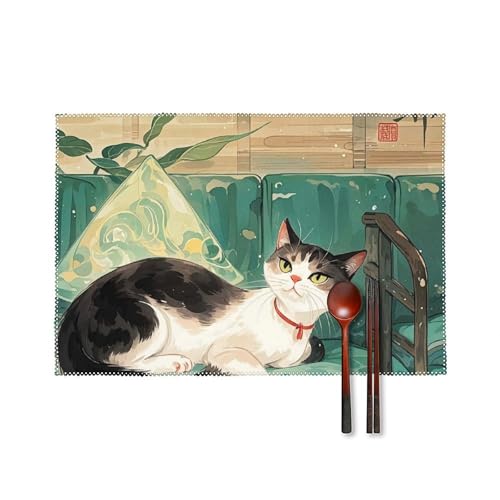 Sets de table de salle à manger en toile de qualité supérieure 45x30 cm - 2