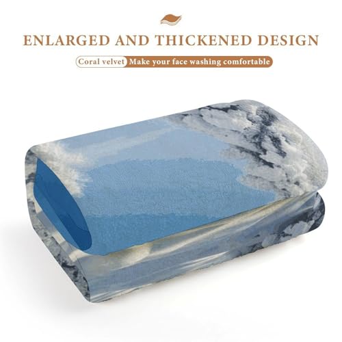 Serviette de bain à séchage rapide et ultra absorbante avec son motif arbres d'hiver - 5