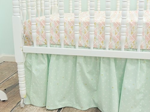 Bumperless Crib Mint And Grey Nursery Bedding Room Mint Baby