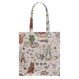 Signare Borsa piatta in tessuto con motivo arazzo (piatto) (Peter Rabbit)