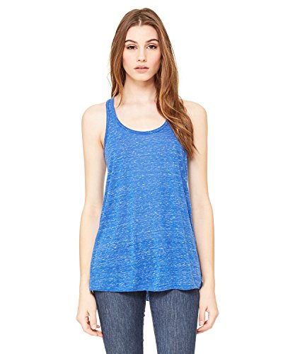 Bella + Canvas Ladies Flowy Racerback Tank - TRUE ROYAL MARB - XL - (Style # B8800 - Original Label)