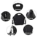 Neoprene Lunch Box, Large Washable Insulated Lunch Bag Tote for Kids, Men, Women, Thermal Meal Tote with Shoulder Strap Zipper Pocket for Work School Picnic by F40C4TMP (Black)