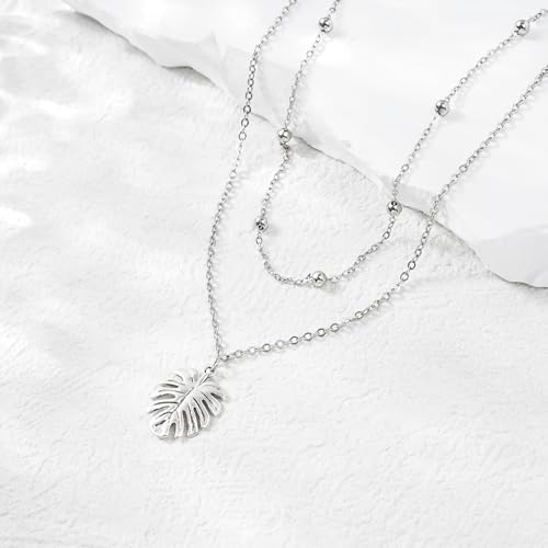 Image of CHIC & ARTSY Women Anklets S925 Sterling Silver Dainty Layered Anklet Bracelet Adjustable Multilayer Beach Ankle Bracelet Summer Jewelry for Women 10-11 Inches
