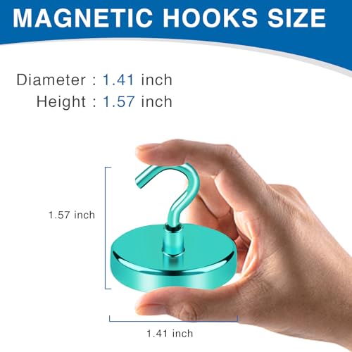 image for LOVIMAG Magnetic Hooks for Cruise Cabins, 170Lbs Cruise Magnets, Green