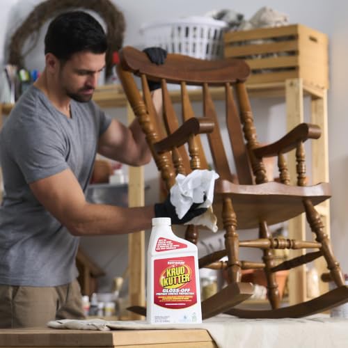 Krud Kutter Gloss-Off Prepaint Surface Preparation Cleaner, 32 oz, No Sanding Liquid Deglosser for Cabinets, Trim, Doors and Furniture, Removes Dirt Grease and Gloss for Paint Adhesion - image 9
