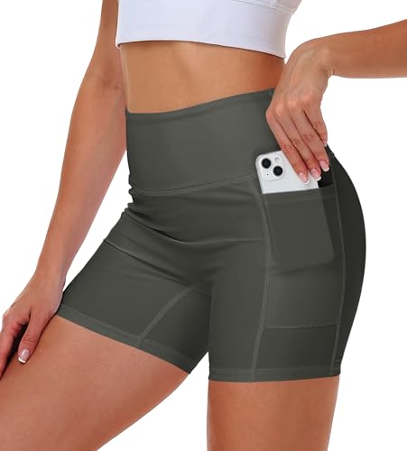Image of AOBUTE Womens 9 inch /10 inch /11 inch Long Swim Board Shorts High Waisted UPF 50+ Biker Shorts with Pockets