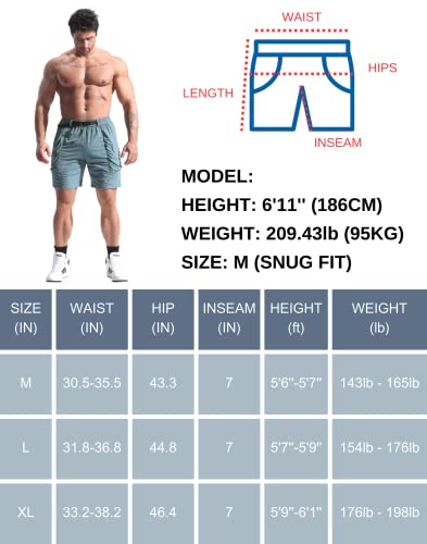 Toritours Hiking Cargo Shorts For Men, Stretch Mens Athletic Shorts Quick Dry Golf Shorts Men Summer Running Shorts Casual Pale Green #TOP5