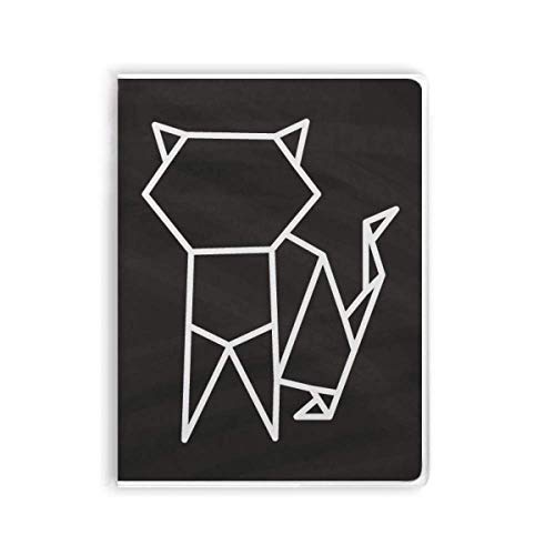 Carnet de notes souple design chat abstrait avec papier haut de gamme ligné