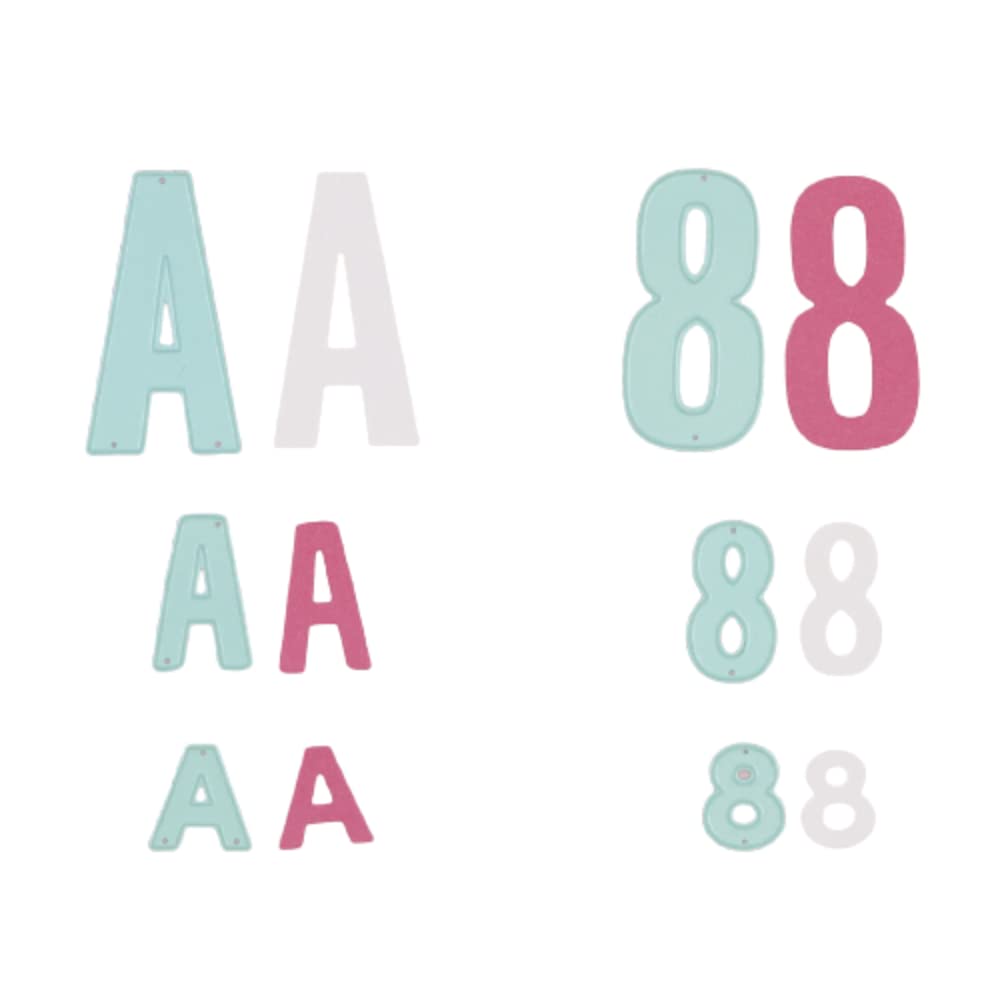 Craftelier - Set mit 39 Großbuchstaben und Symbolen für Karten-, Scrapbooking- und Bastelprojekte | Kompatibel mit verschiedenen Stanzmaschinen und Materialien | Größe 5,5 cm