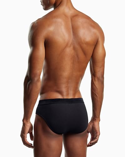 EMPORIO ARMANI Men's Velvet Logoband 2-Pack Brief, Black, XL