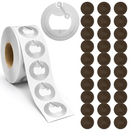 BlueXP NFC 20 Pièces NTAG216 30 Pièces NTAG215 Autocollants Programmables | 25mm stickers NFC auto-adhésifs anti métal pour automatisation smartphone Smart Home et Android Amiibo
