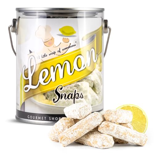 Flathau’s Fine Foods, Gourmet Shortbread Cookies, Handcrafted All Natural Artisan Bites, Southern-Baked Sweet Snaps with a Buttery Finish (Lemon Snaps, 6oz)