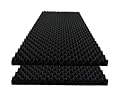 Jdejiela 2 Pack Egg Crate Foam Sound Proof Foam Panels for Walls,48''X24''X2'' inch Acoustic Panels, high-Density Fireproof soundproof Wall Panels, Professional Acoustic Treatment (BlacK)