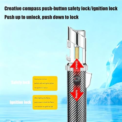 Encendedor a Butano, Llama Jet Antiviento, Ajustable miniatura 2