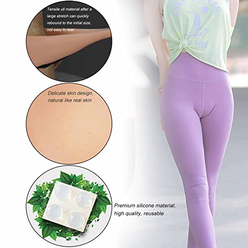 Bragas de silicona sissy ropa interior de vagina falsa color marfil 4