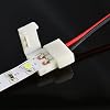 ABI 8mm 6-Inch 2-Wire Solderless Flexible Coupler for 3528 LED Strip Light PCB (10-Pack)