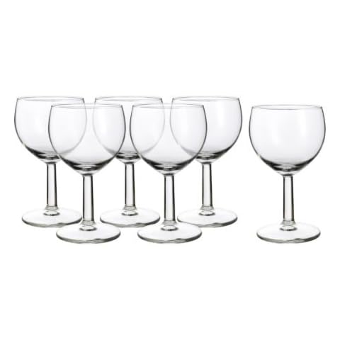 IKEA 6-er Set Weißweingläser "Försiktigt" Gläserset mit sechs Weingläsern - mit 16cl Inhalt - spülmaschinenfest Cover