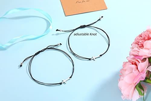 Morniface Cross Bracelet For Best Friends Couple Family Women Mens Teen Girls (Cross Bracelet) #TOP1